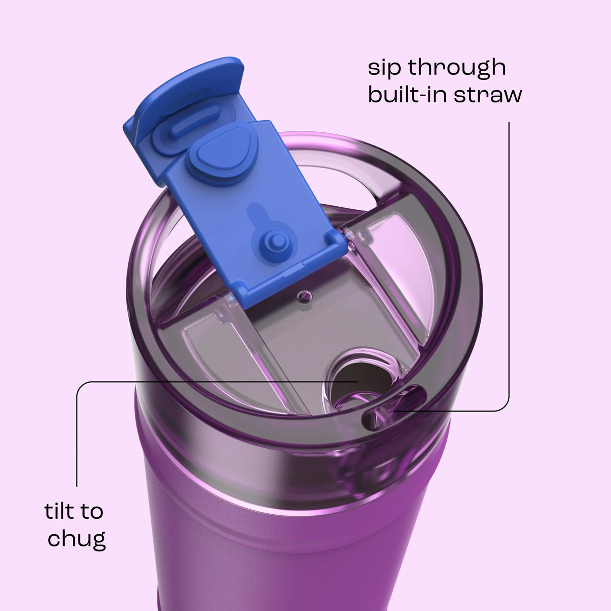 bubba 24 oz DualSip Insulated Stainless Steel Water Bottle - Mood Booster - US 4839