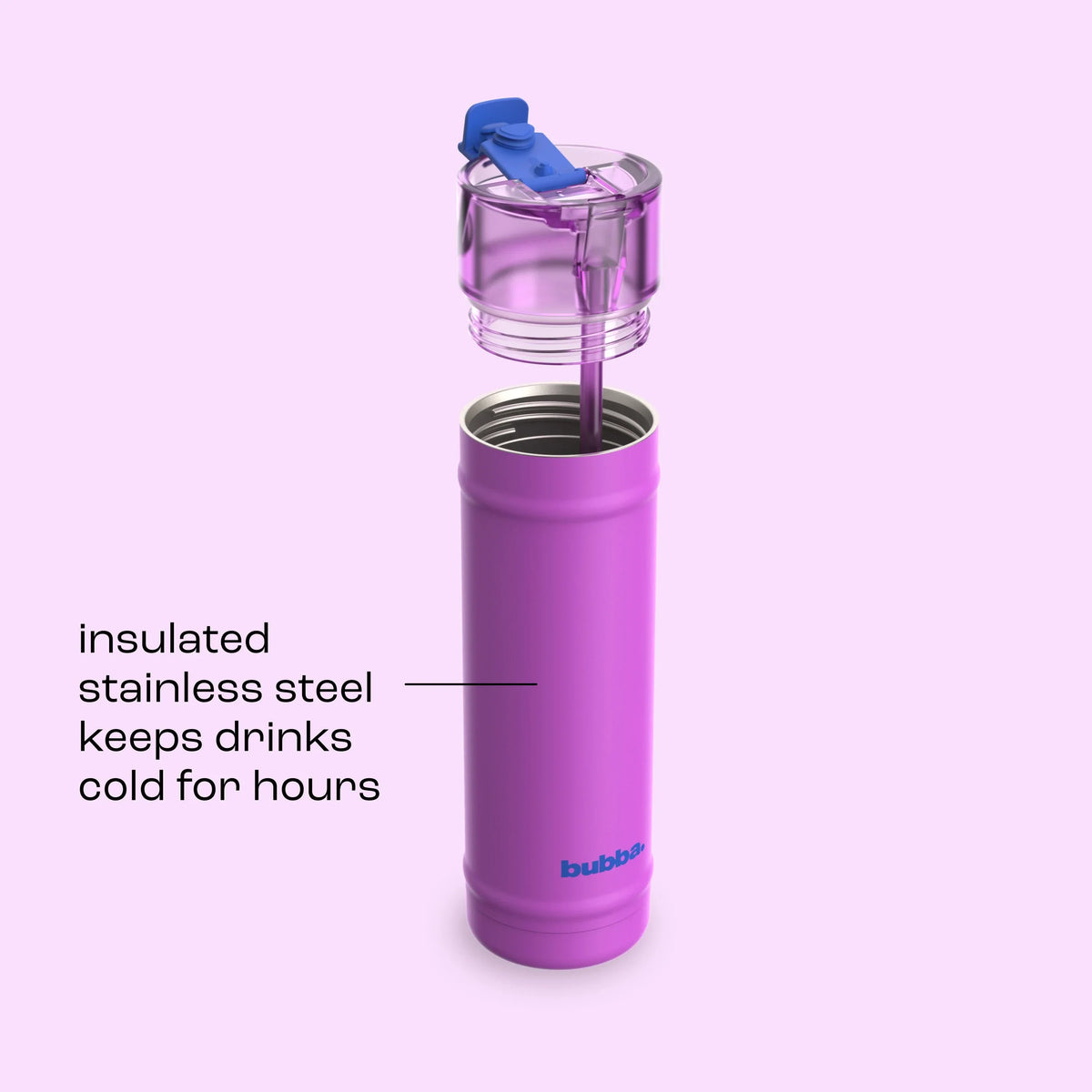 bubba 24 oz DualSip Insulated Stainless Steel Water Bottle - Mood Booster - US 4839