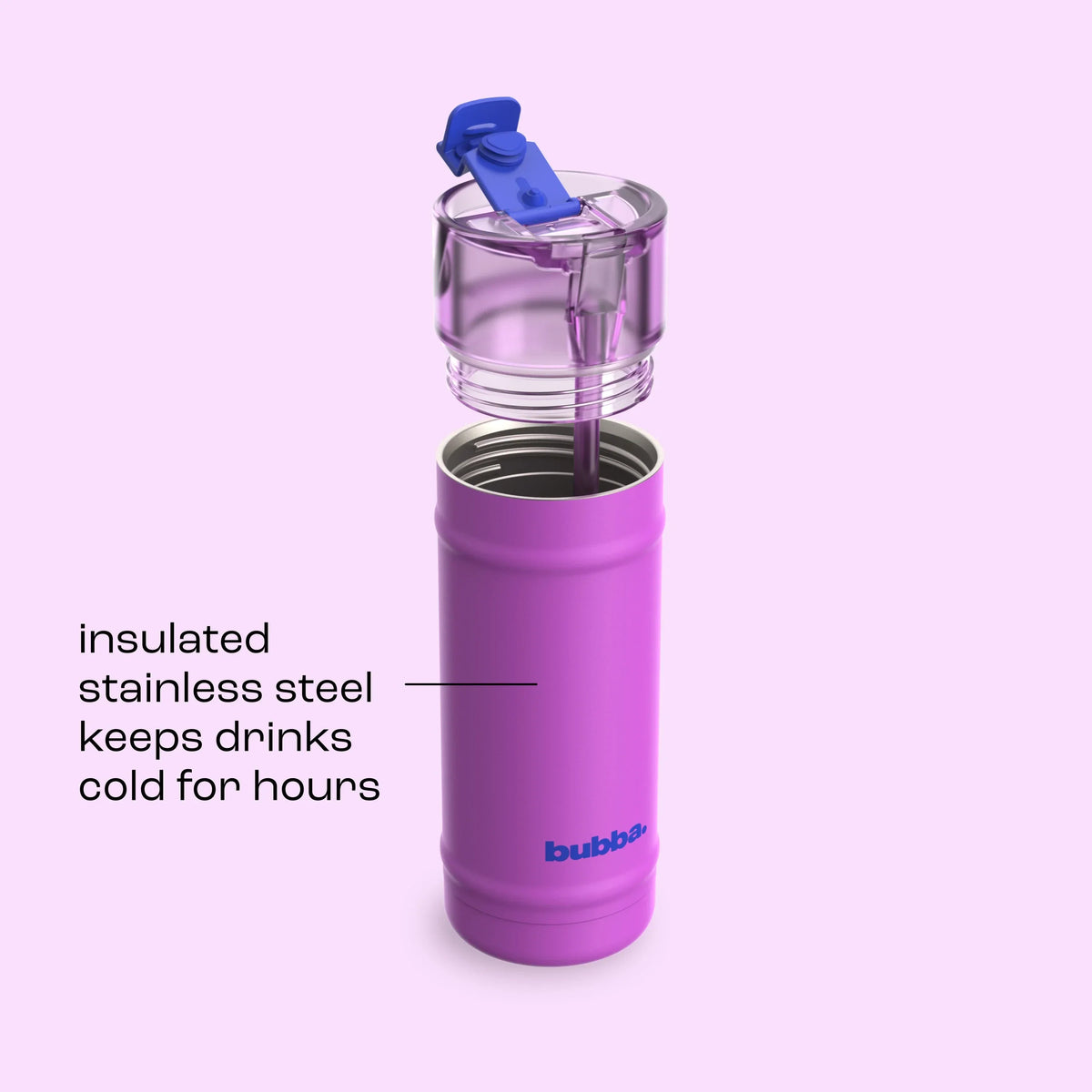 bubba 18 oz DualSip Insulated Stainless Steel Water Bottle - Mood Booster - US 9215