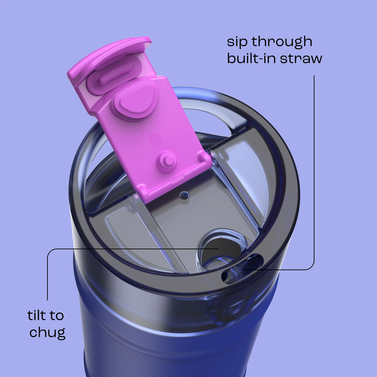 bubba 18 oz DualSip Insulated Stainless Steel Water Bottle - Ocean Energy - US 7156